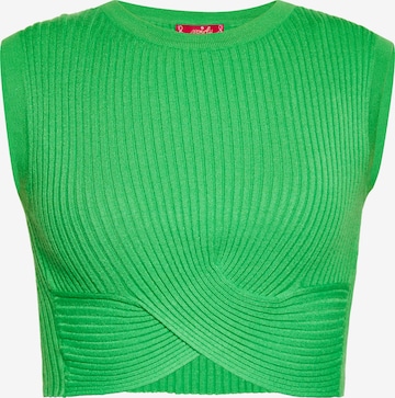 swirly Gebreide top in Groen: voorkant