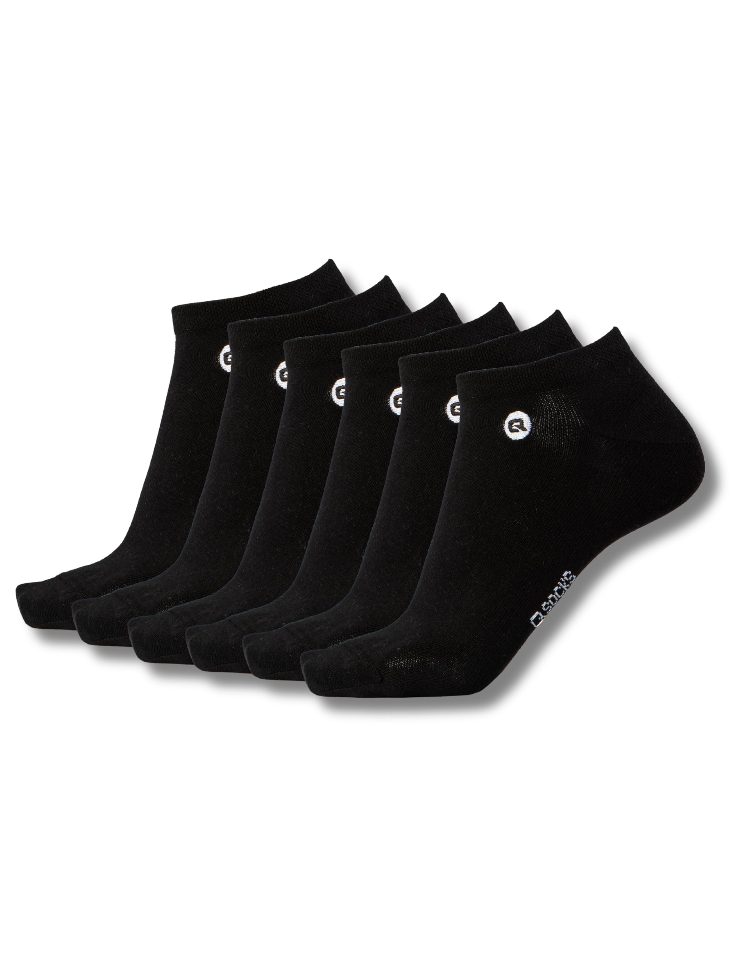 Chaussettes QOLONIA en noir : devant