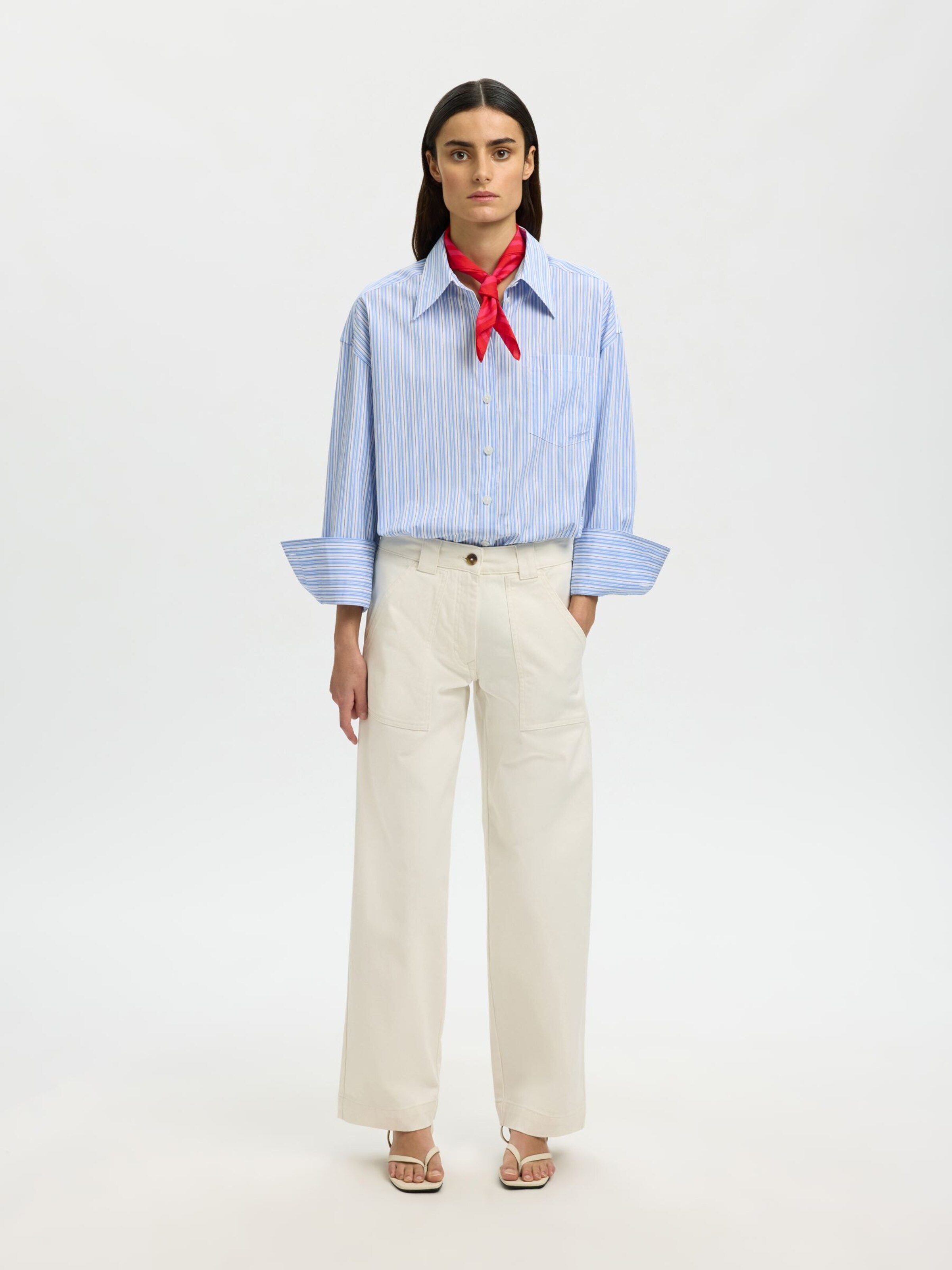 SELECTED Bluse i blå