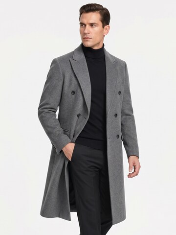 ALLTHEMEN Winter Coat 'Abendrot' in Grey: front