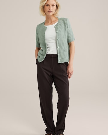 WE Fashion Pletena jopa | zelena barva