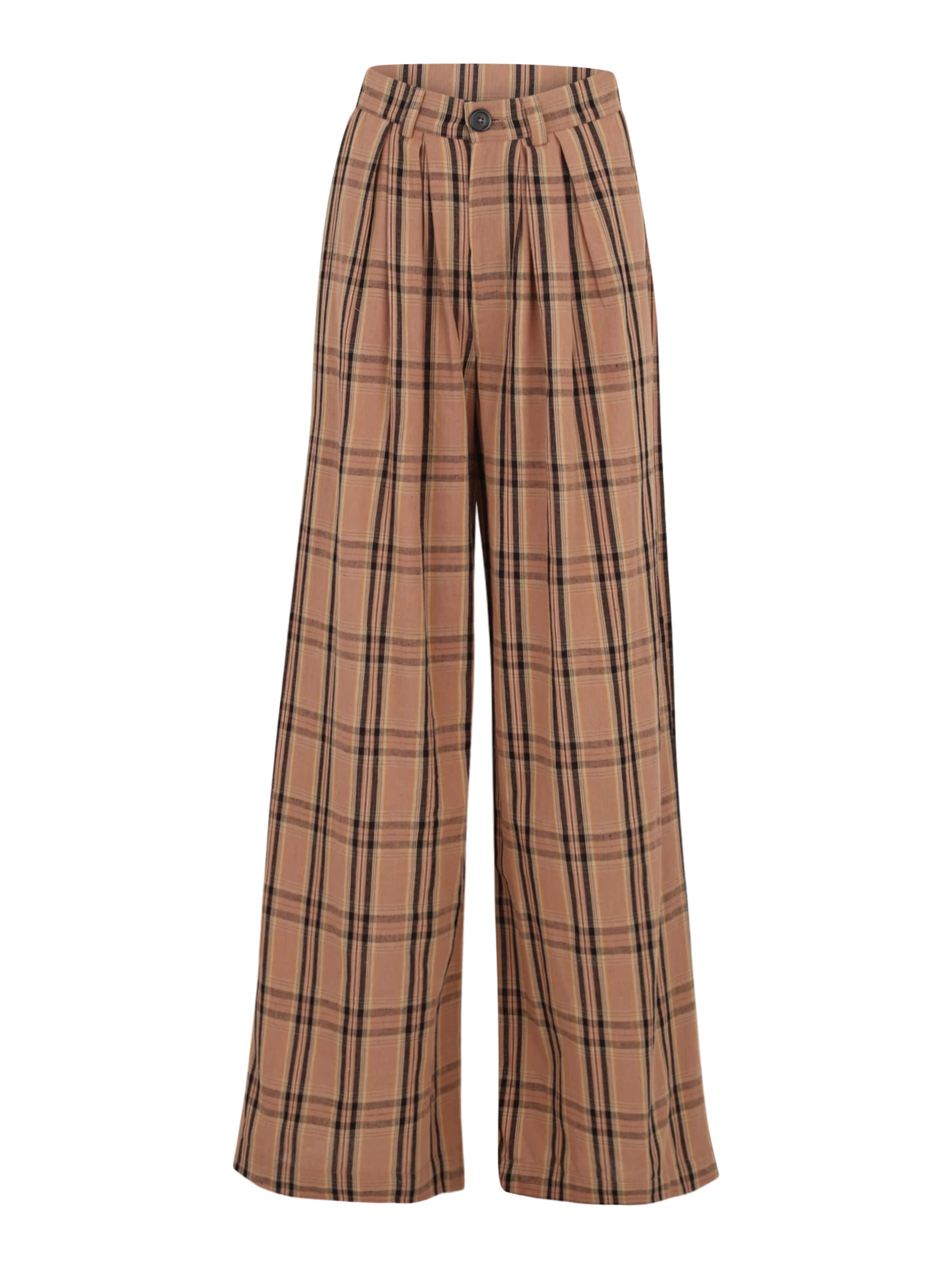 Noisy May TallLoosefit Hlače s naborima 'NMCORRINE' - smeđa boja: prednji dio