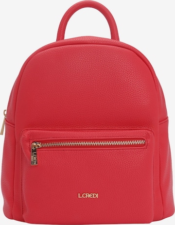 L.CREDI Backpack 'Budapest' in Red: front