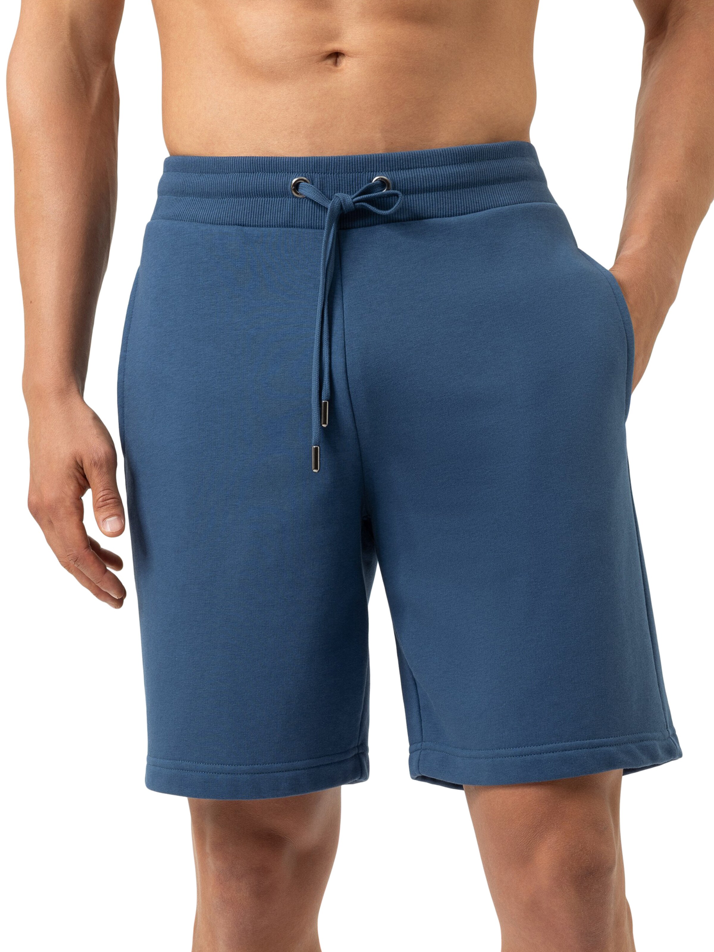 Mey Regular Trousers 'Terry Essentials' in Blue