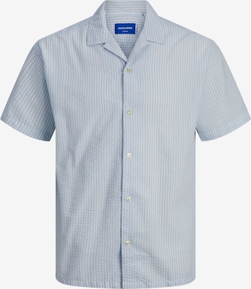 JACK & JONES Comfort fit Button Up Shirt 'Easter Palma' in Blue: front