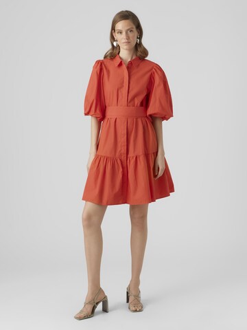 VERO MODA Shirt Dress in Red