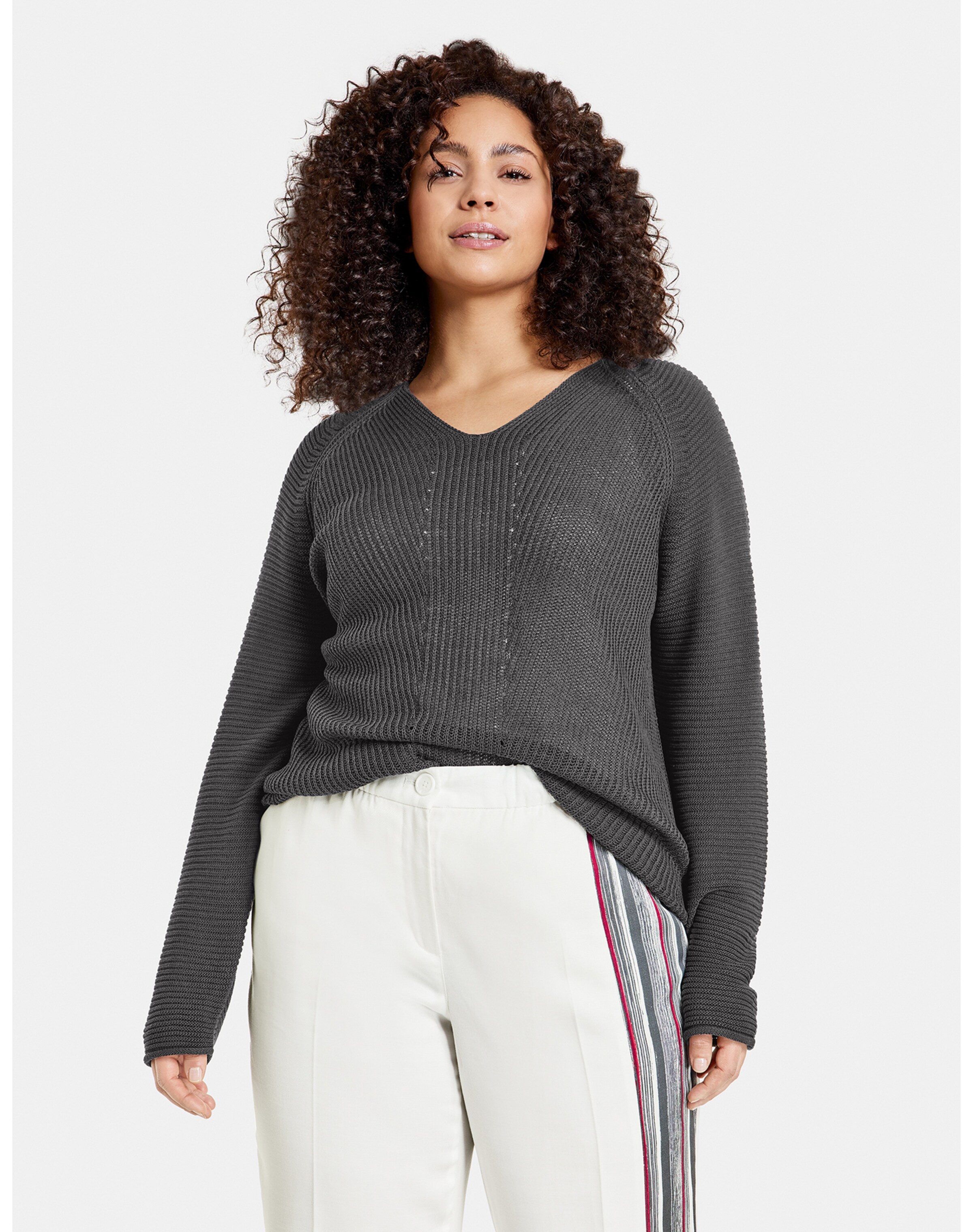 Frauen Pullover & Strick SAMOON Pullover in Rauchgrau - MU96704 Frauen Pullover & Strick SAMOON Pullover in Rauchgrau - MU96704