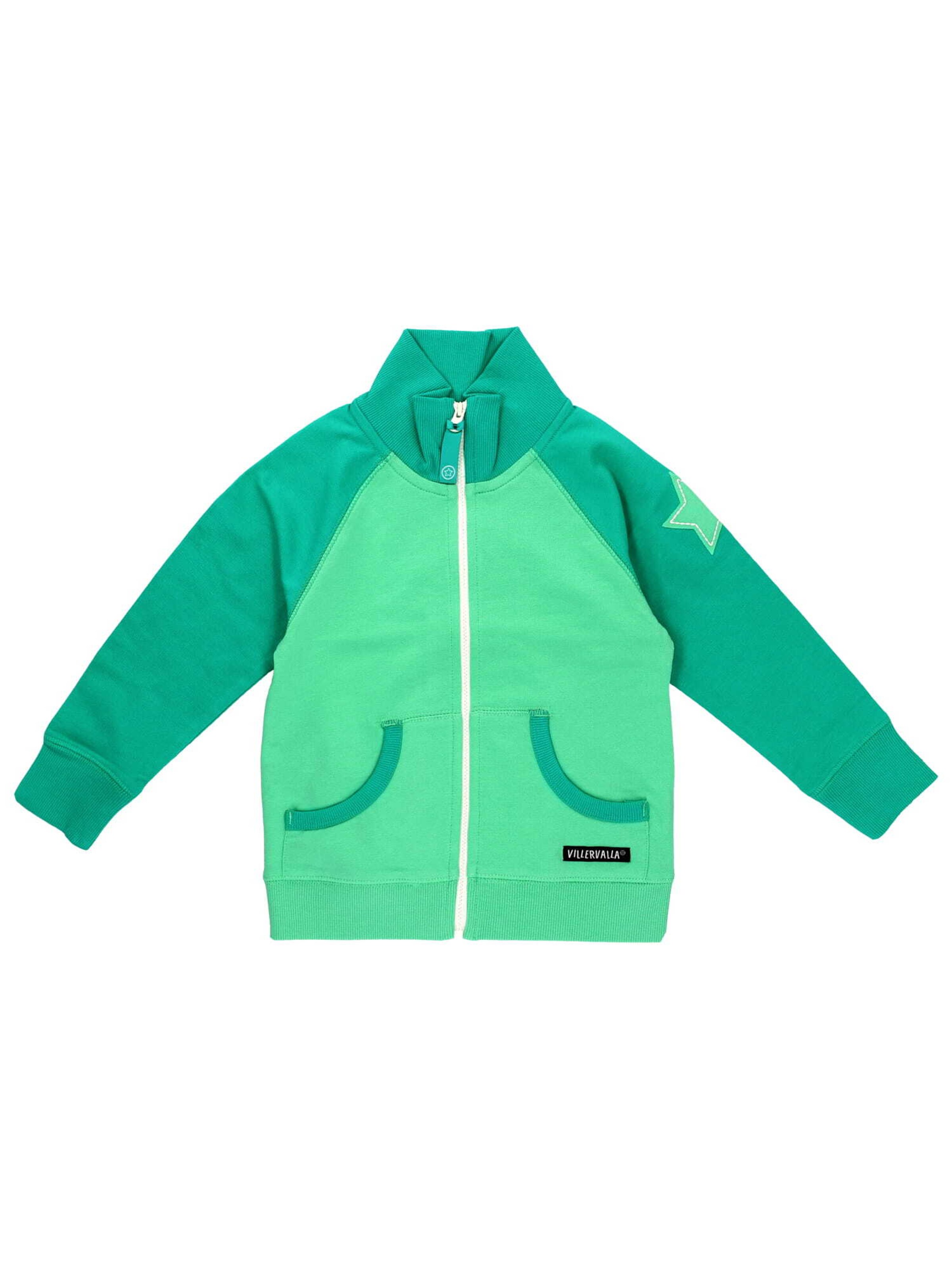 Villervalla Zip-Up Hoodie in Green: front