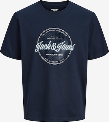 Jack & Jones Plus T-Shirt 'JJEDOVER DENIM' in Blau: Vorderseite