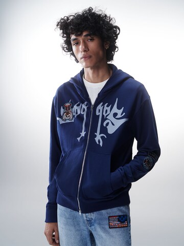 Luka Sabbat for ABOUT YOU Sweat jacket 'Kai' in Blue: front