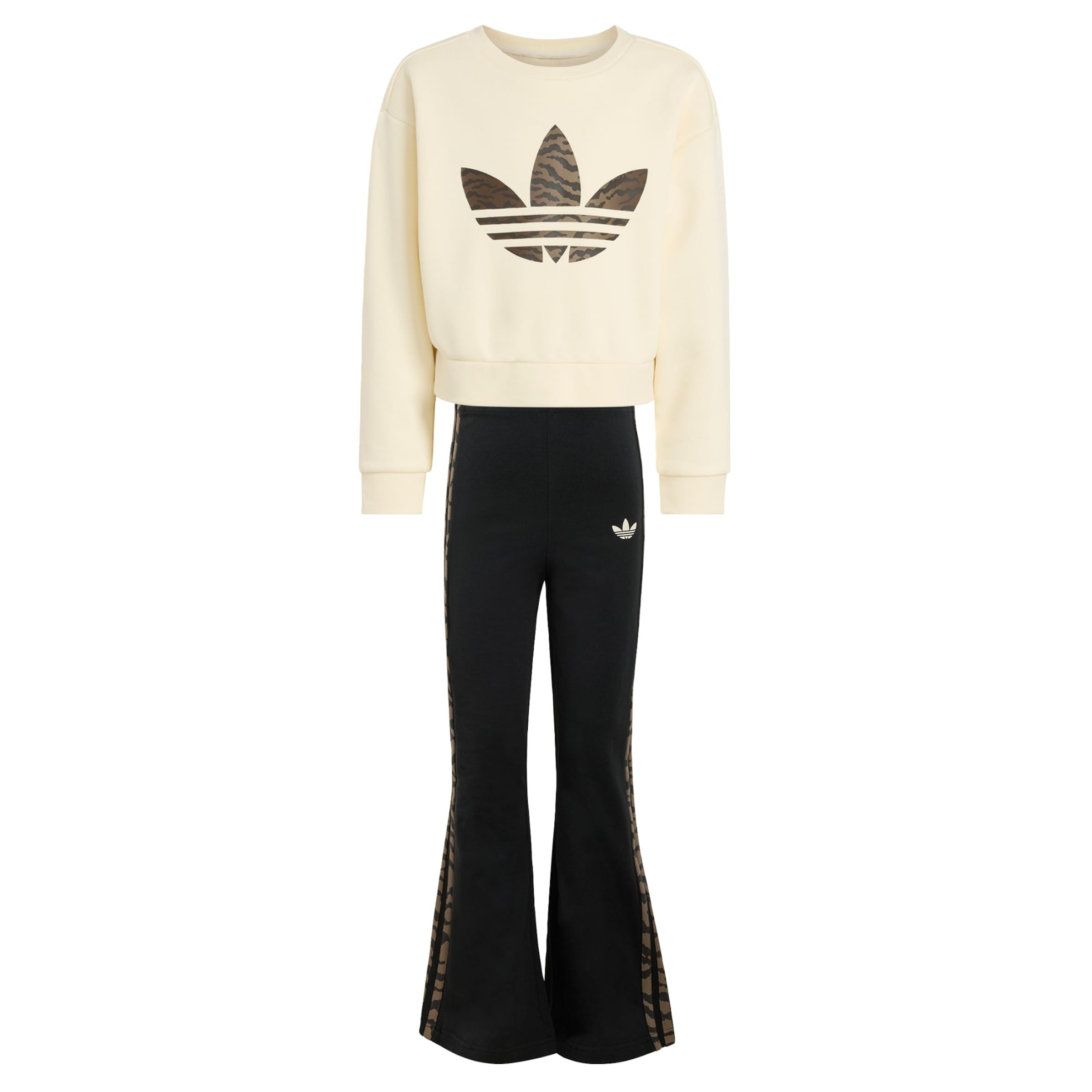 ADIDAS ORIGINALS Joggingpak 'BOXY CREW' in Zwart: voorkant