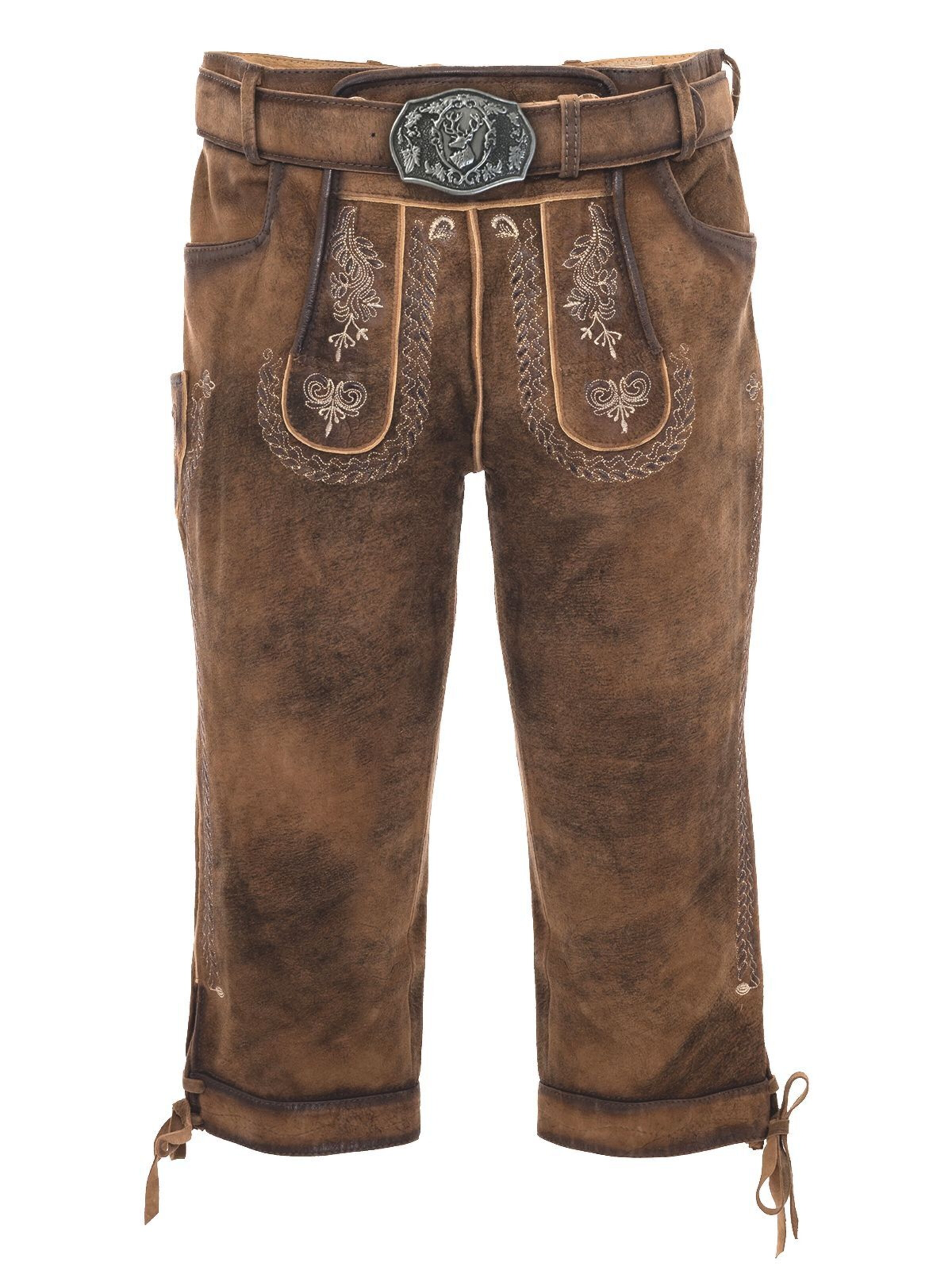 Gwandler1896 Regular Trachtenhose 'MICHELBACH'‌‌‌‌‌ in Braun: Vorderseite