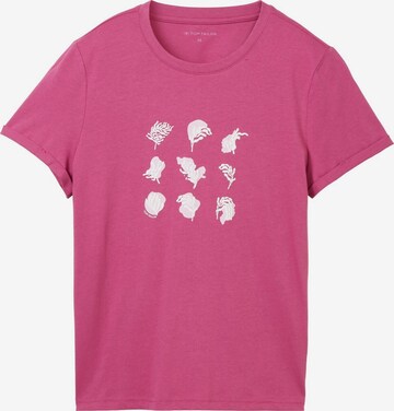 T-shirt TOM TAILOR en rose : devant