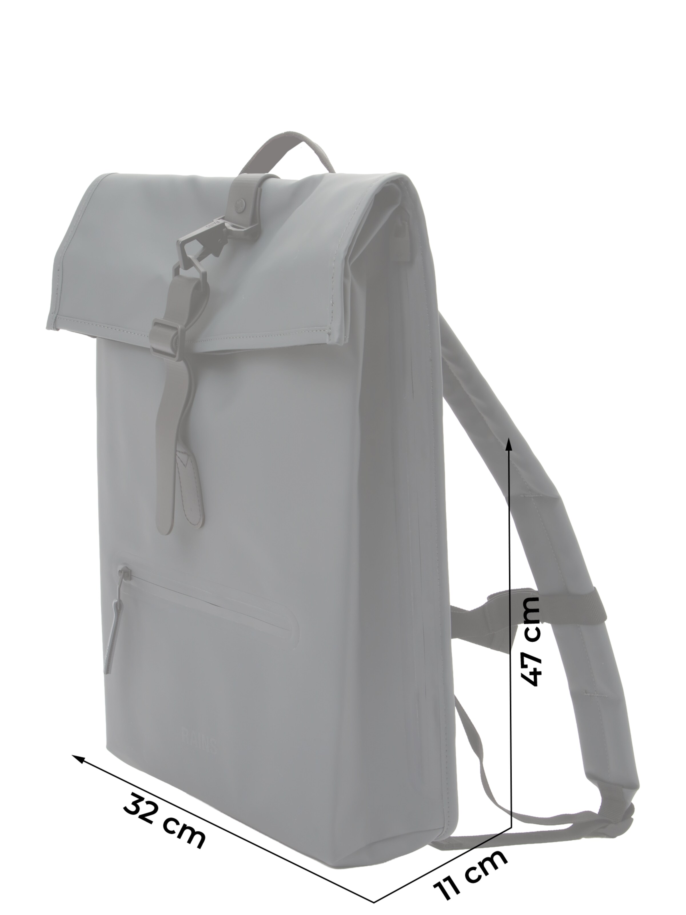 RAINS Reppu värissä harmaa