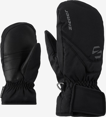 ZIENER Athletic Gloves 'LORIAN MITTEN glove junior' in Black: front