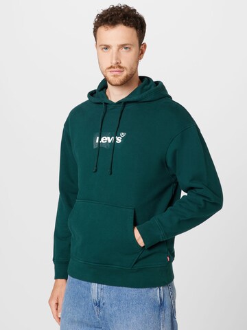 LEVI'S ®Regular Fit Sweater majica 'Relaxed Graphic Hoodie' - zelena boja: prednji dio