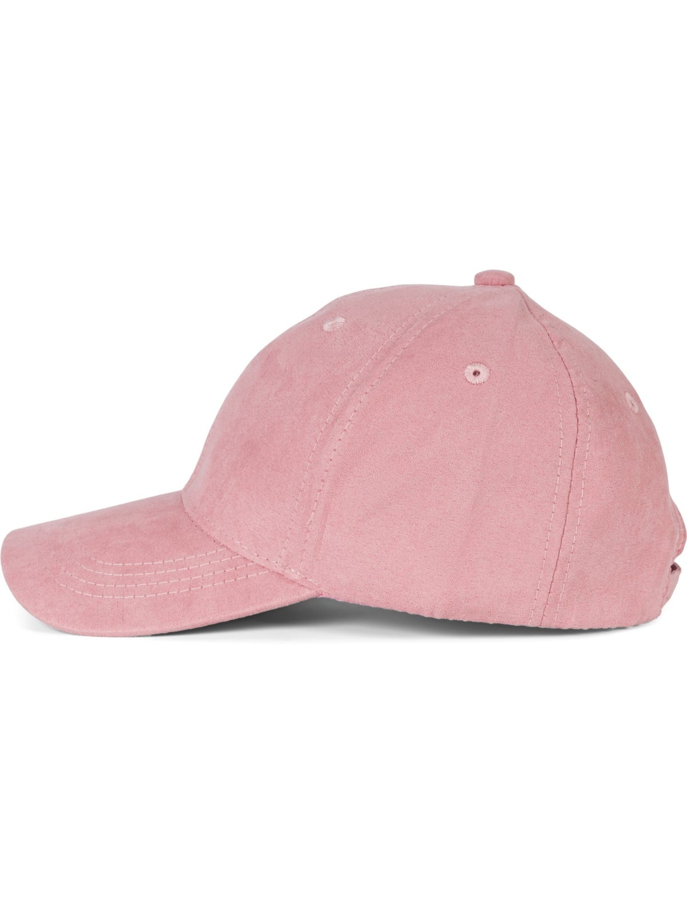 styleBREAKER Cap 'Cap in Wildleder Optik' in Pink