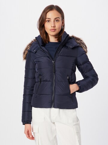 Superdry Winterjas in Blauw: voorkant