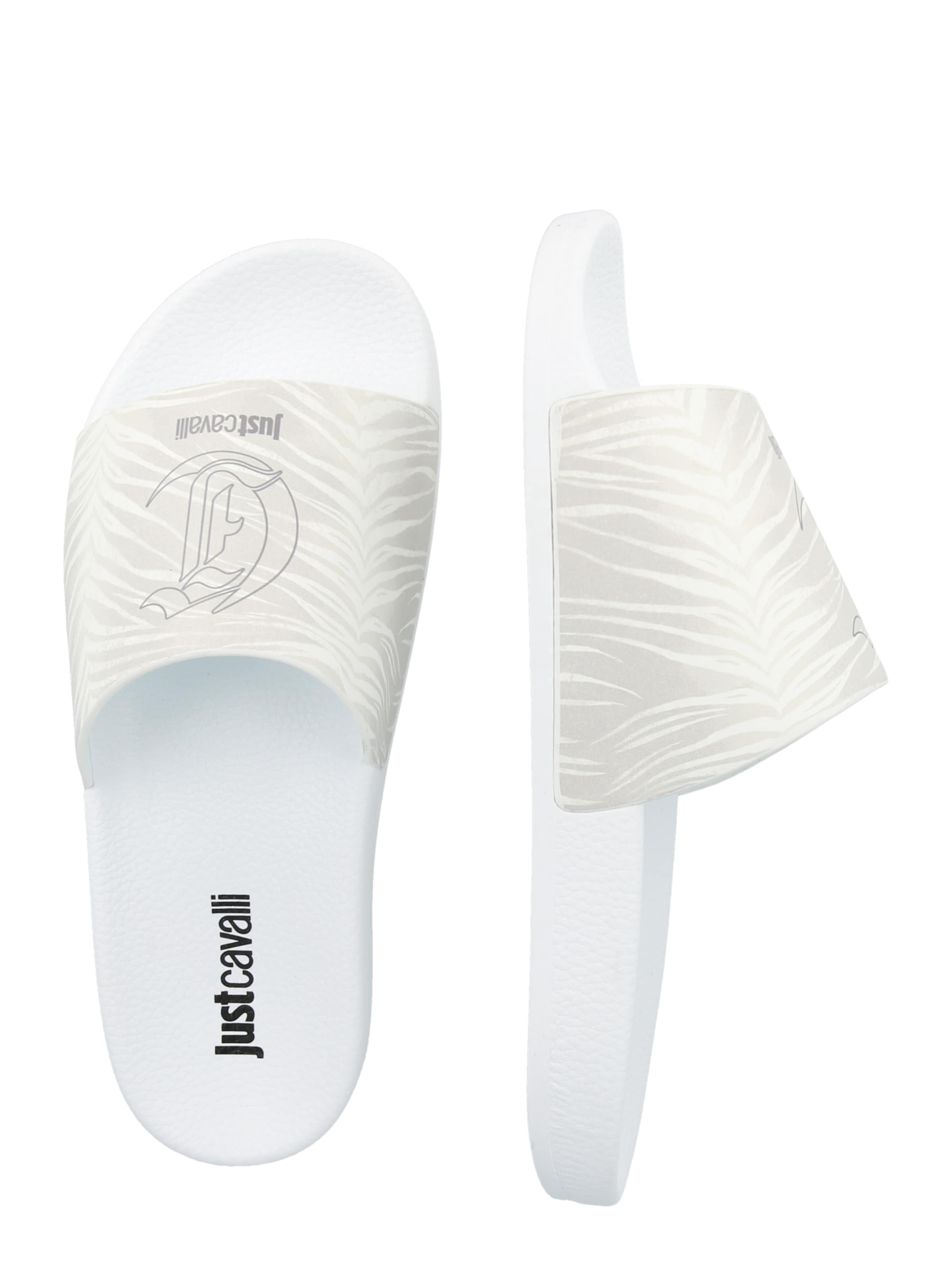 Mule 'FONDO POOL DIS. 02' Just Cavalli en blanc