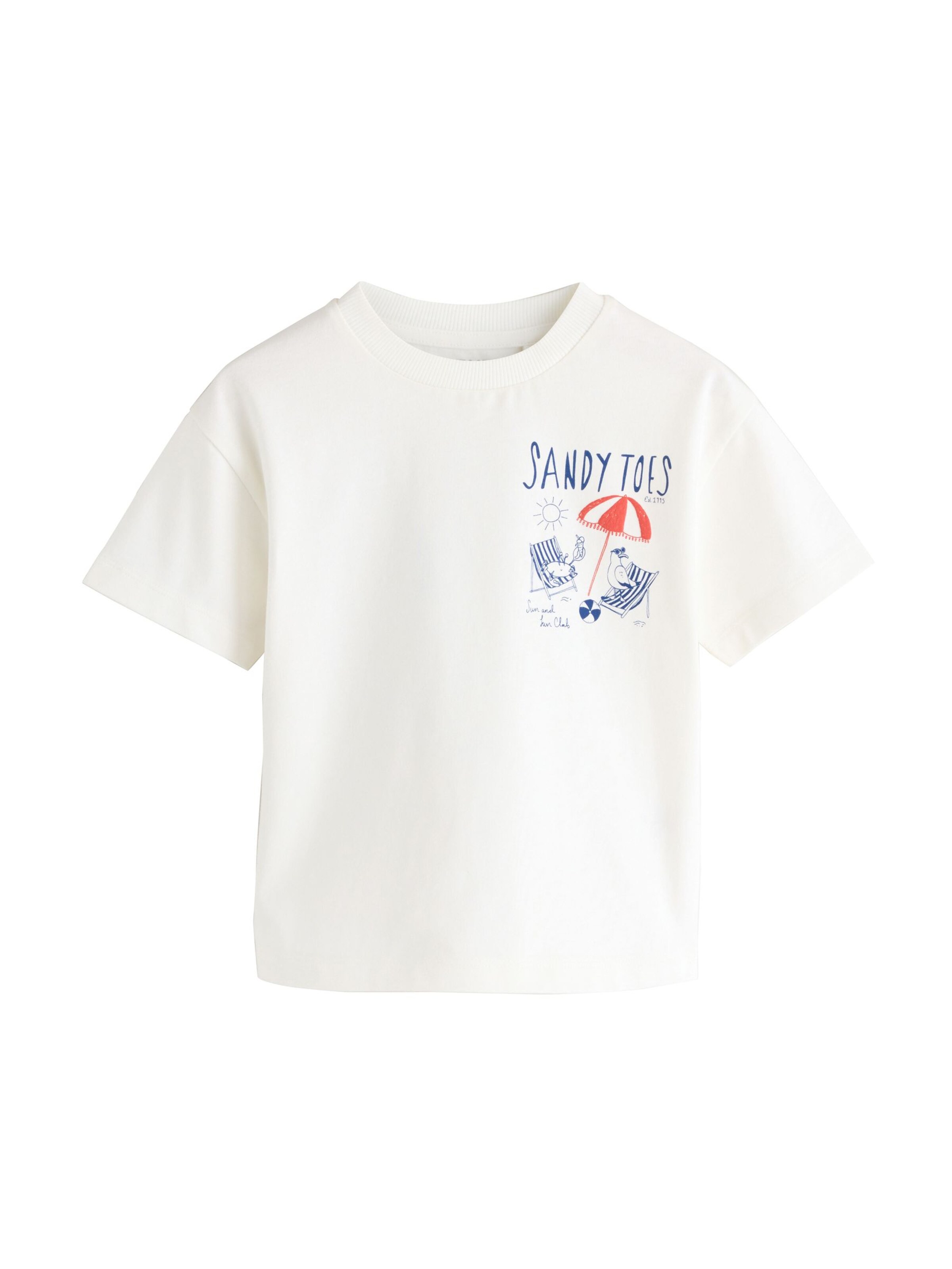 T-Shirt Next en blanc : devant