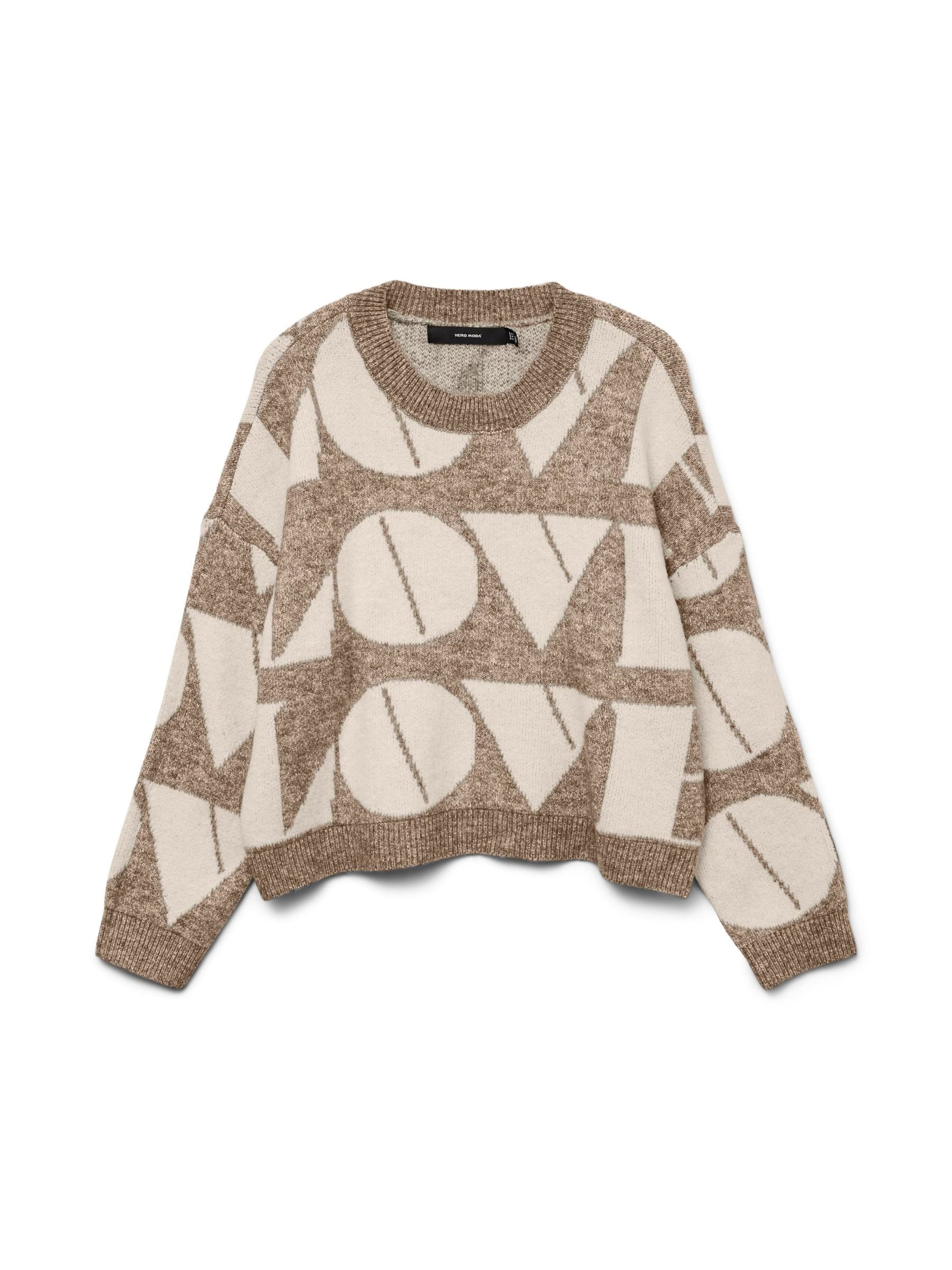 VERO MODA Sweater 'VMLove' in Brown: front