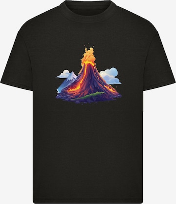 T-Shirt 'Vulkanausbruch' F4NT4STIC en noir : devant
