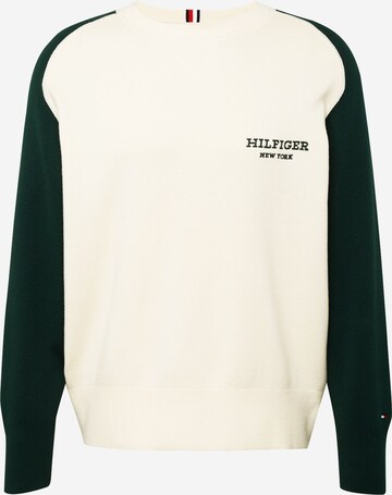 Pull-over TOMMY HILFIGER en beige : devant