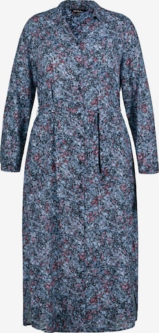 Ulla Popken Shirt Dress in Blue: front