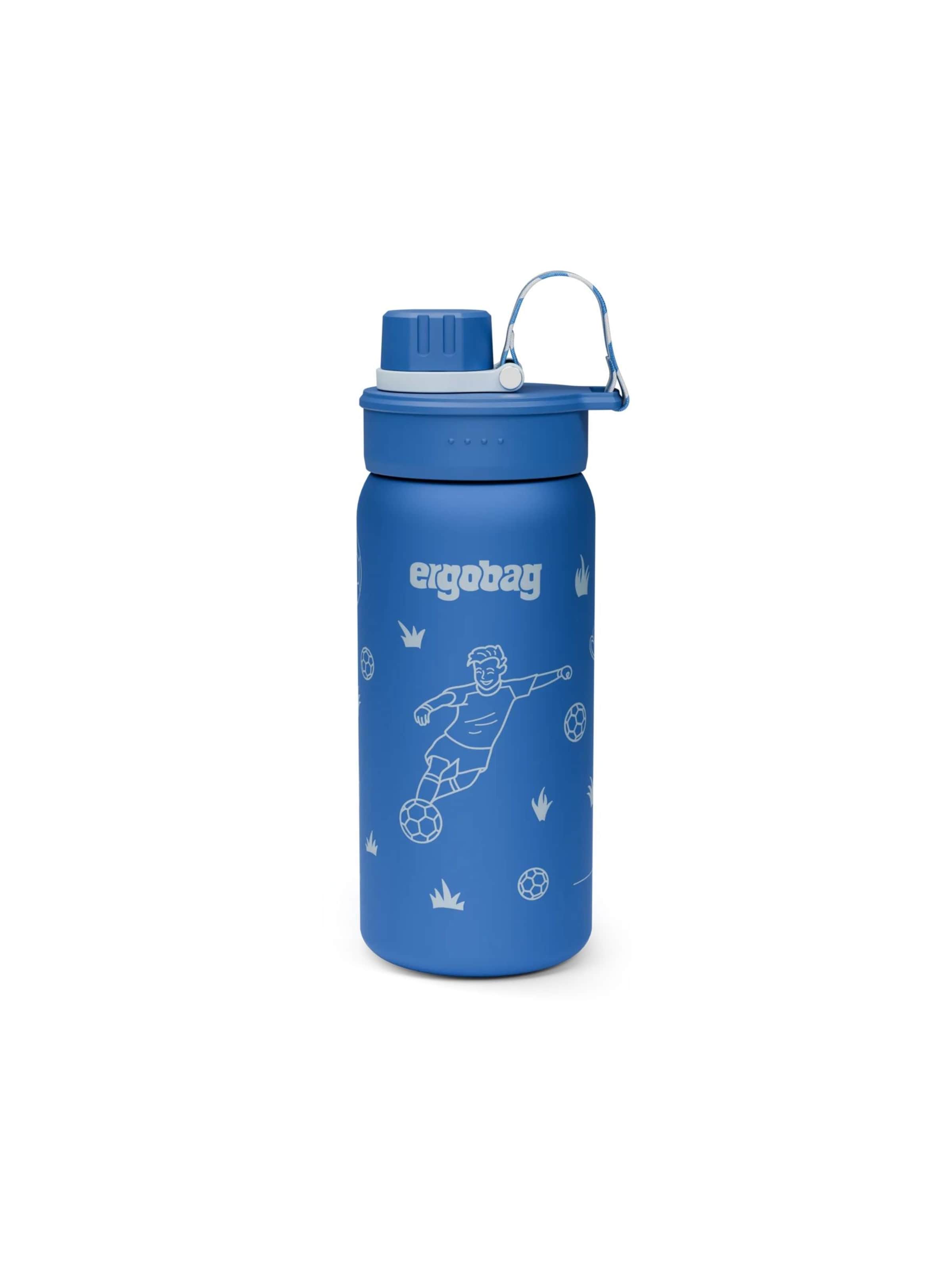 ergobag Drinking Bottle 'Trinkflasche Edelstahl Trinkflasche' in Blue: front