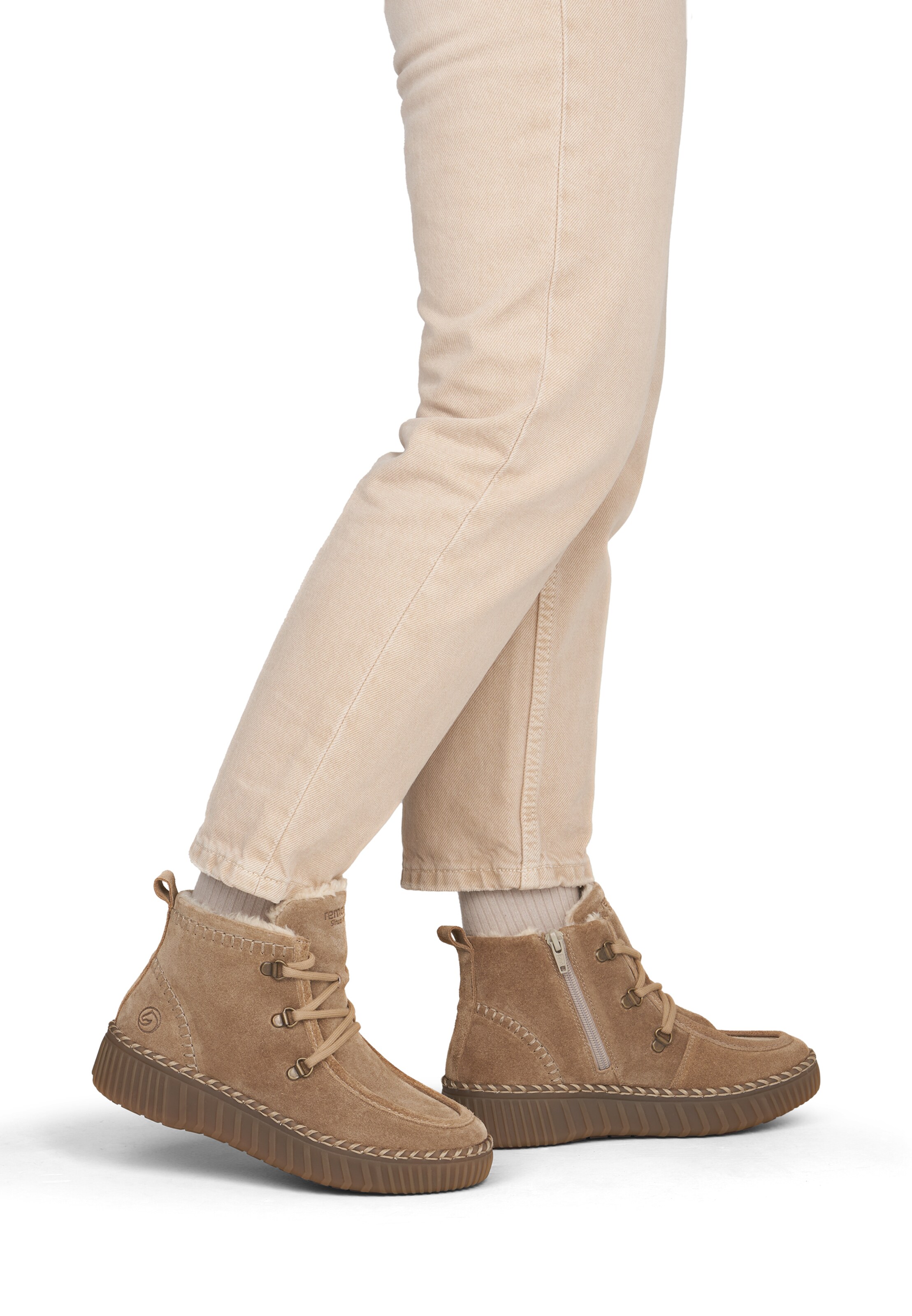 Bottines à lacets ' D4A72 ' REMONTE en marron : devant