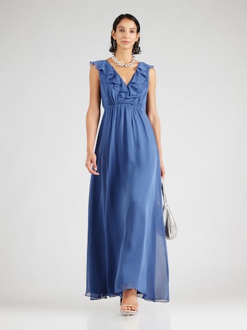SWING - Vestido de noche en azul: frente