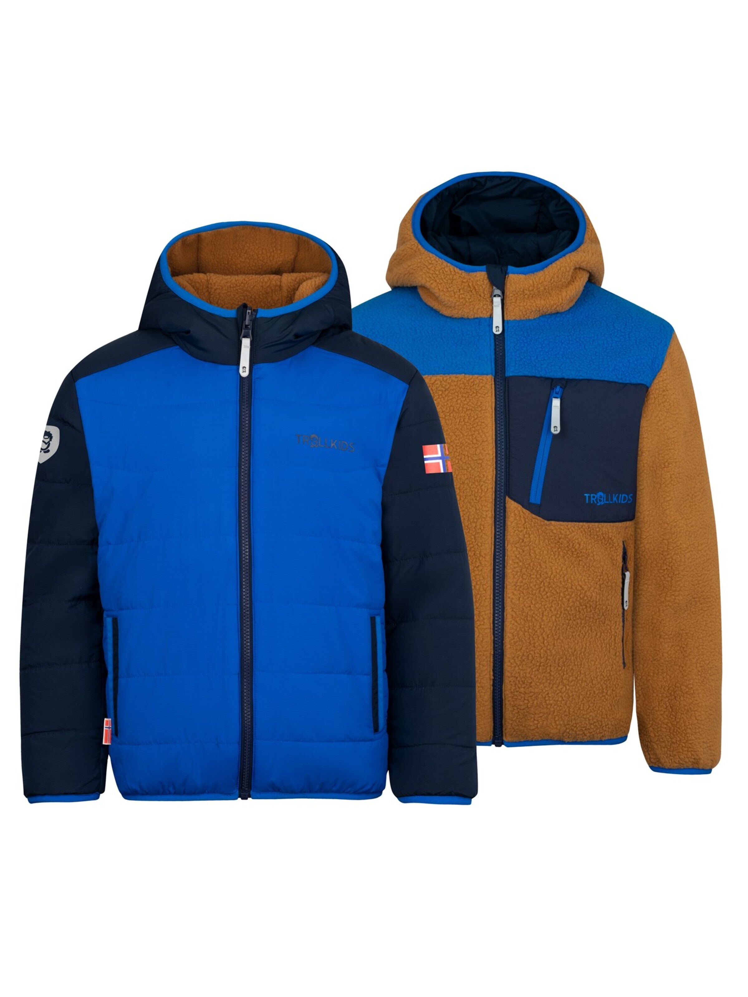 TROLLKIDS Outdoor jacket in Brown: front