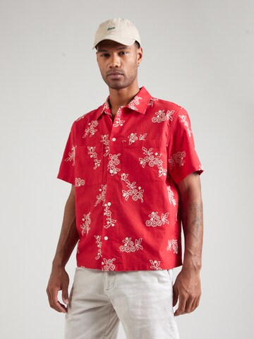GAP Comfort Fit Πουκάμισο σε κόκκινο: μπροστά
