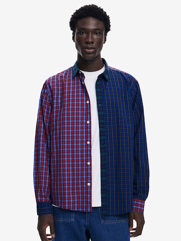 Desigual Regular Fit Hemd in Blau: Vorderseite