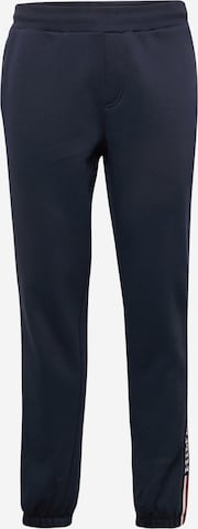 TOMMY HILFIGER Tapered Pants 'GLOBAL STRIPE' in Blue: front
