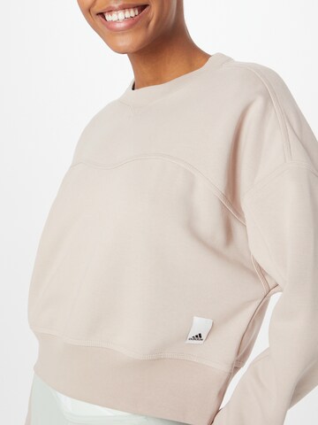 ADIDAS SPORTSWEAR - Sweatshirt de desporto 'Lounge Fleece' em bege