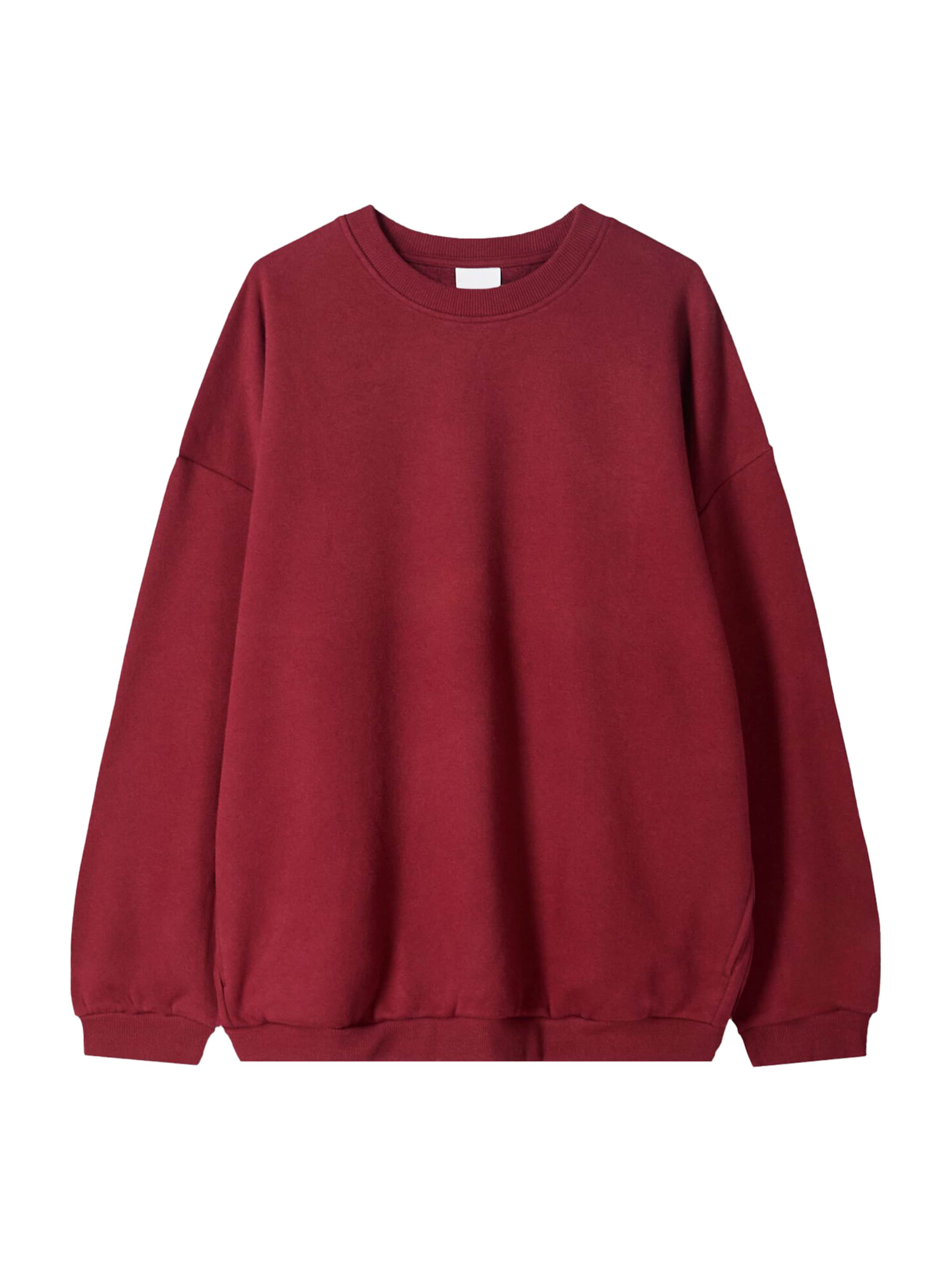 Bluză de molton de la Bershka pe roșu: față