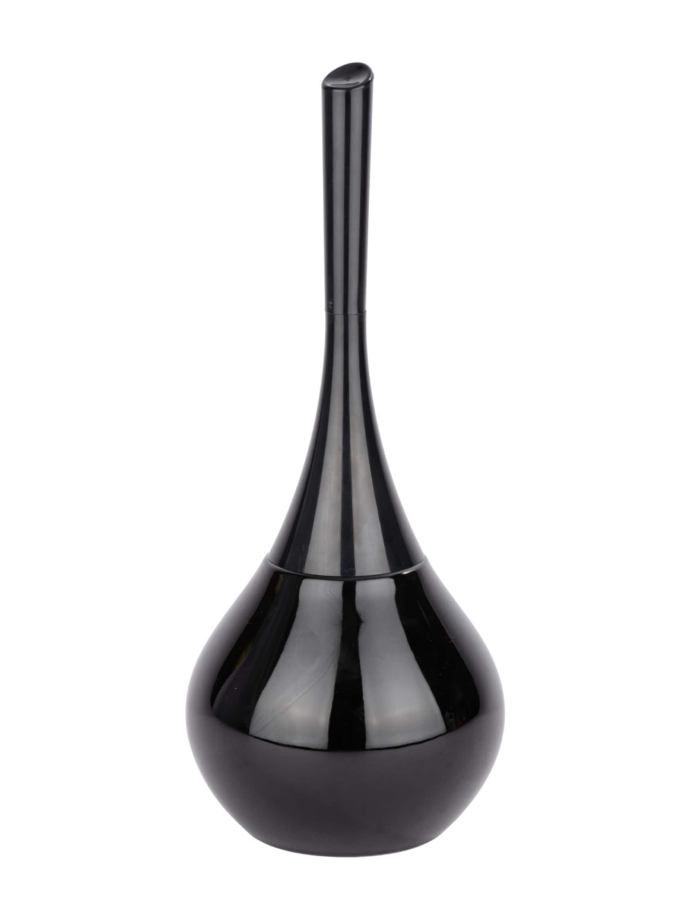 Wenko WC-Garnitur 'Flakon' in Schwarz: Vorderseite