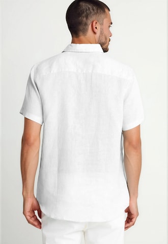 Coupe regular Chemise Funky Buddha en blanc