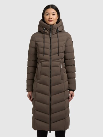khujo Wintermantel 'Ingram5' in Bruin: voorkant