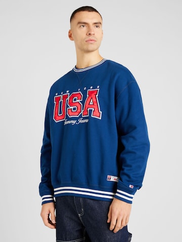 Tommy Jeans Sweatshirt 'ARCHIVE GAMES TEAM USA' in Blauw: voorkant
