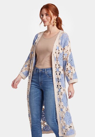 Manteau en tricot 'Resortwear' usha FESTIVAL en bleu : devant