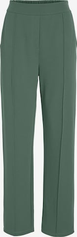 VILA Regular Pleated Pants 'Clua' in Green: front