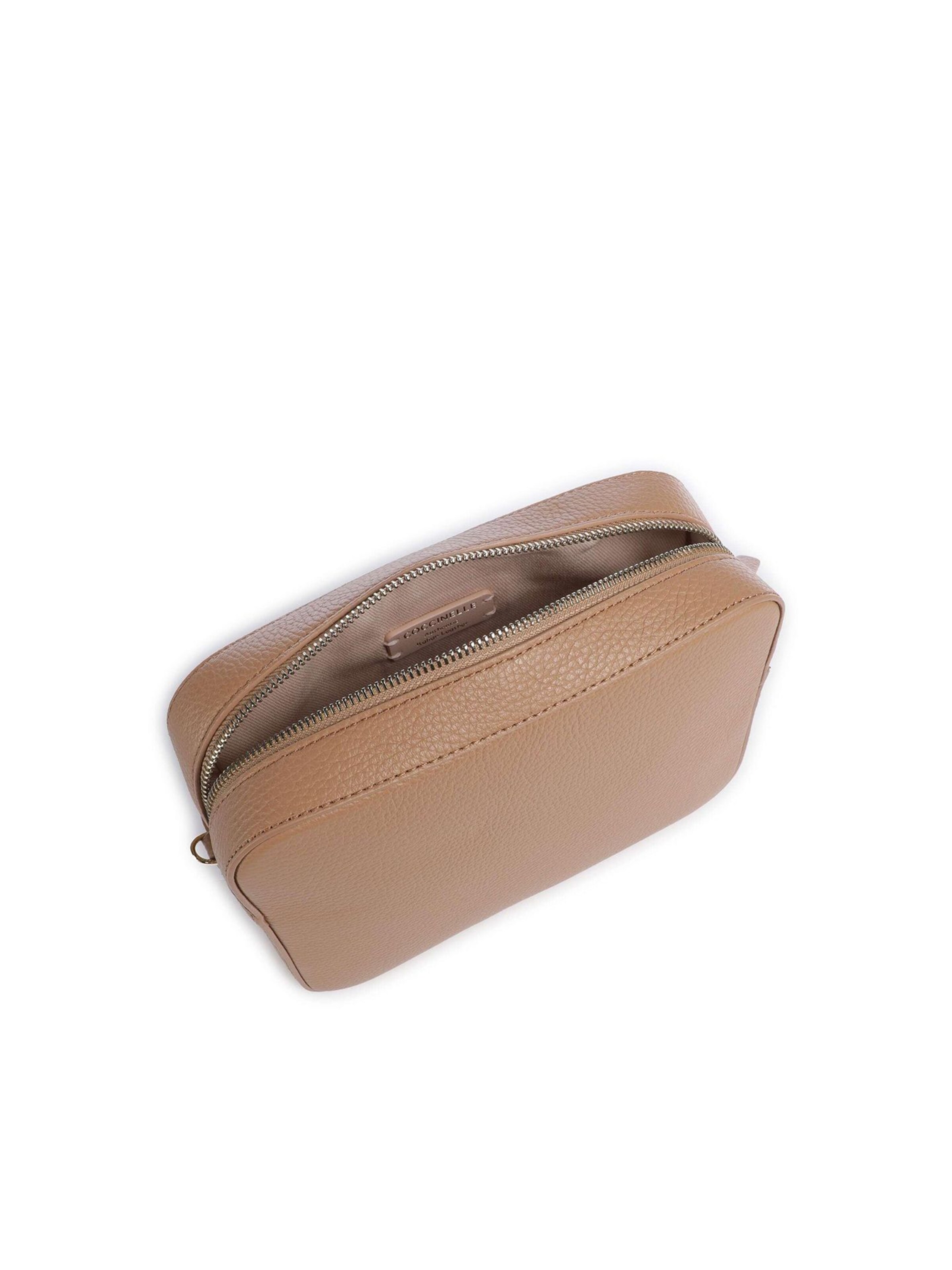Coccinelle Umhängetasche 'Tebe Mini Bag Grained Leather'‌‌‌‌ in Beige
