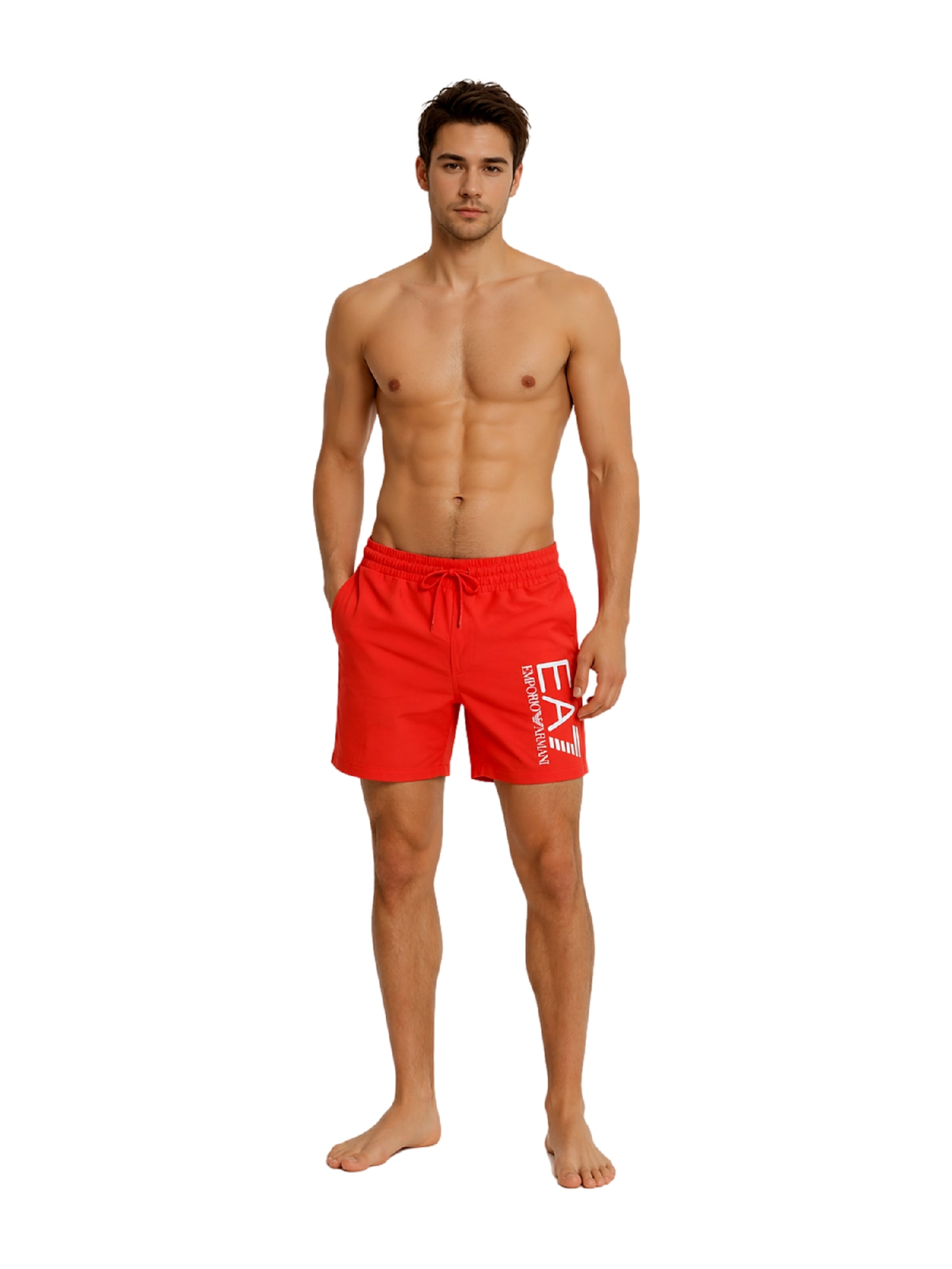 Regular Pantalon EA7 Emporio Armani en rouge