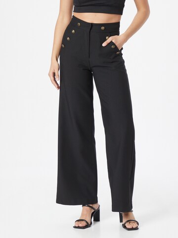 Wide Leg Pantalon Warehouse en noir : devant