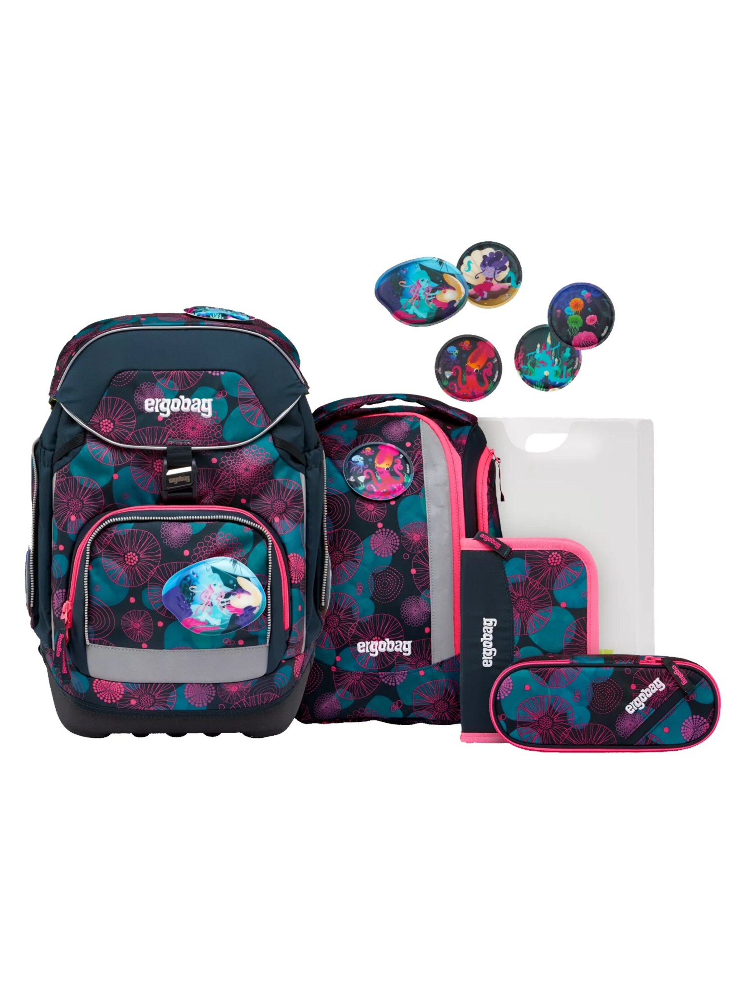 ergobag Backpack 'Schulranzen-Set pack Set' in Purple: front