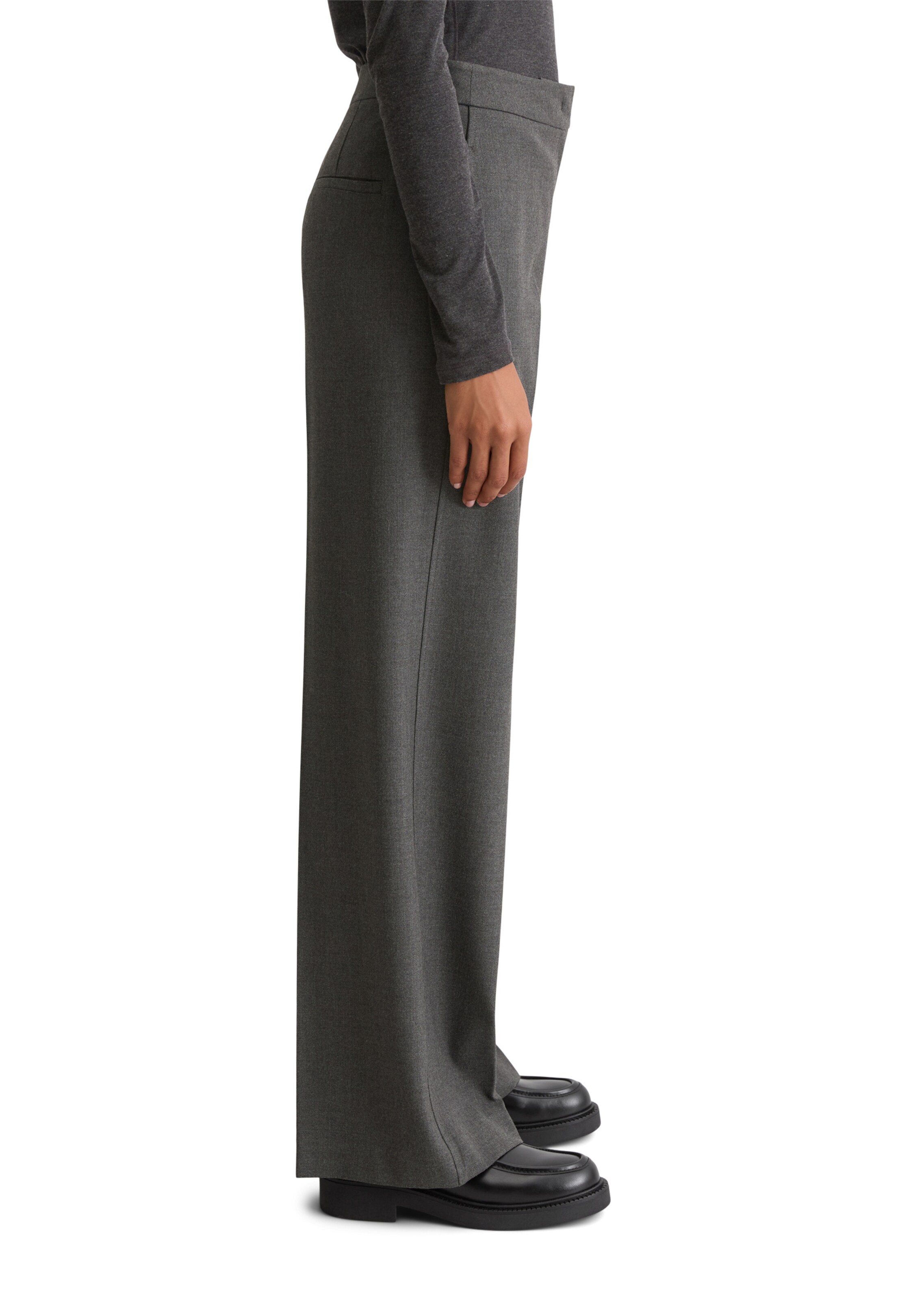 Marc O'Polo Široký strih Nohavice - Sivá