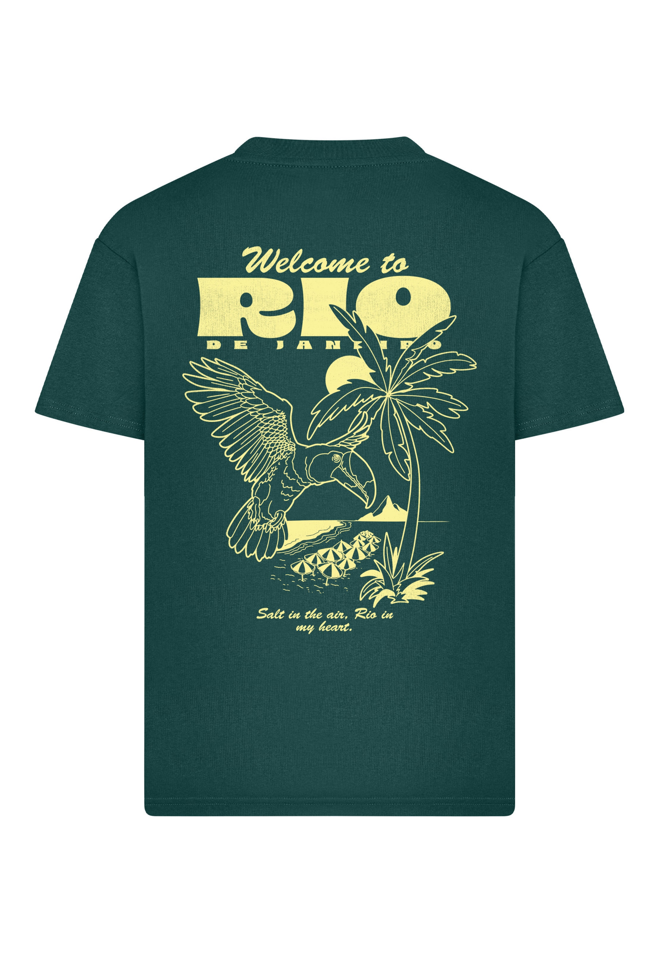 T-Shirt 'Welcome to Rio' Mister Tee en vert