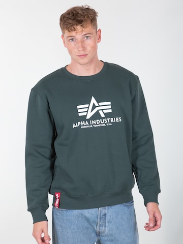 Bluză de molton de la ALPHA INDUSTRIES pe verde: față